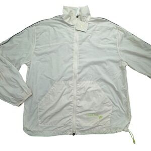 Fabletics Windbreaker Jacket Women Small Ivory Oversized Flyweight Athletic Club